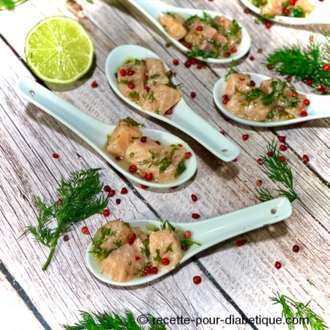 Bouchées de Saumon mariné à l'Aneth