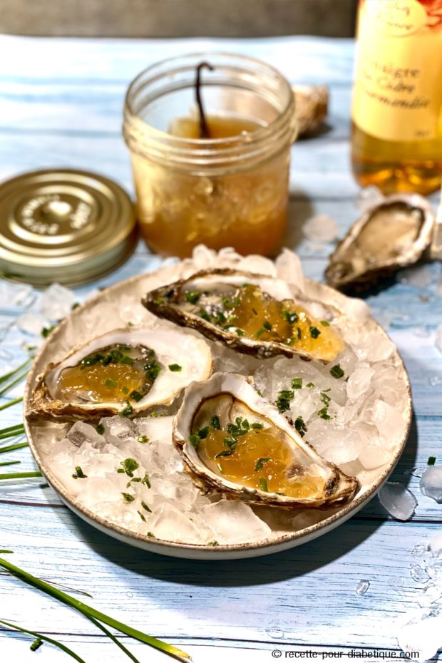 Huitres à la gelée de vinaigre de cidre