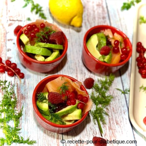 Mini Bowls Saumon Avocat Fruits rouges
