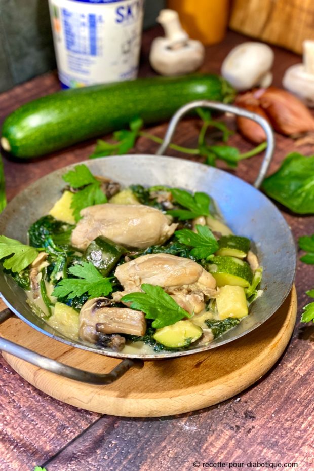 Poulet aux Épinards et Courgettes