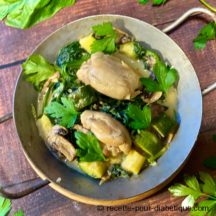 Poulet aux épinards et Courgettes