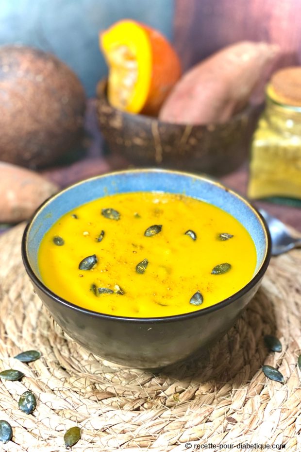 Velouté de patate douce Courge au Curry