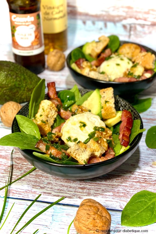 Salade au chèvre chaud Epinards