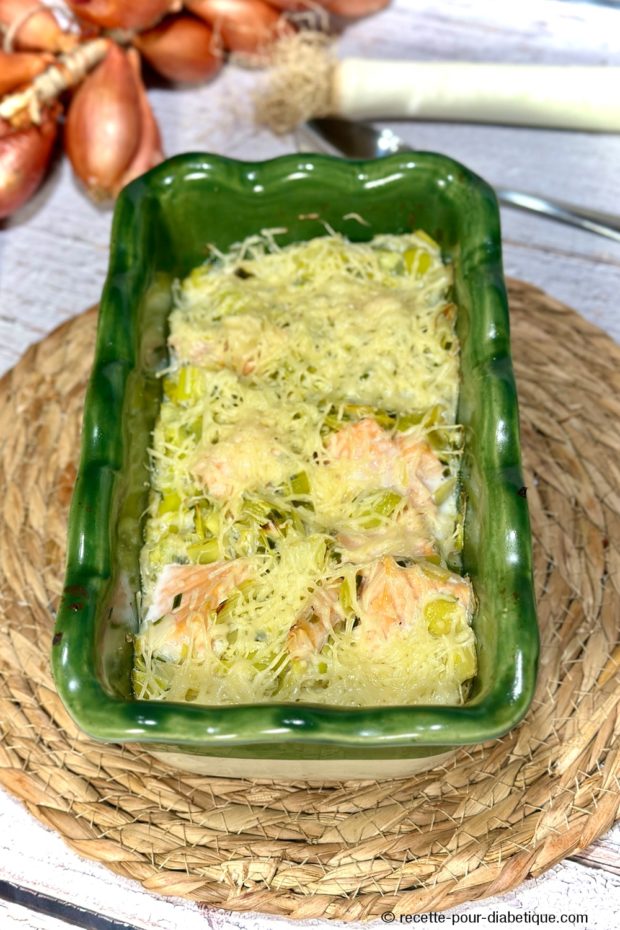Gratin de Poireaux au Saumon