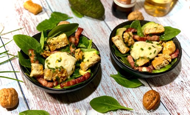 Salade au chèvre chaud Epinards