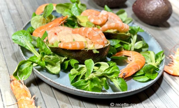 Avocat crevettes sauce Cocktail