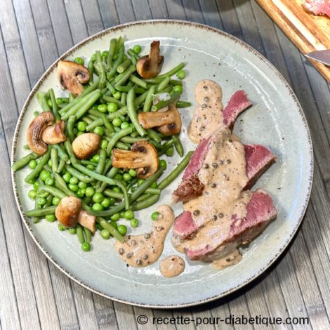 Côte de Boeuf au poivre et accompagnement IG Bas