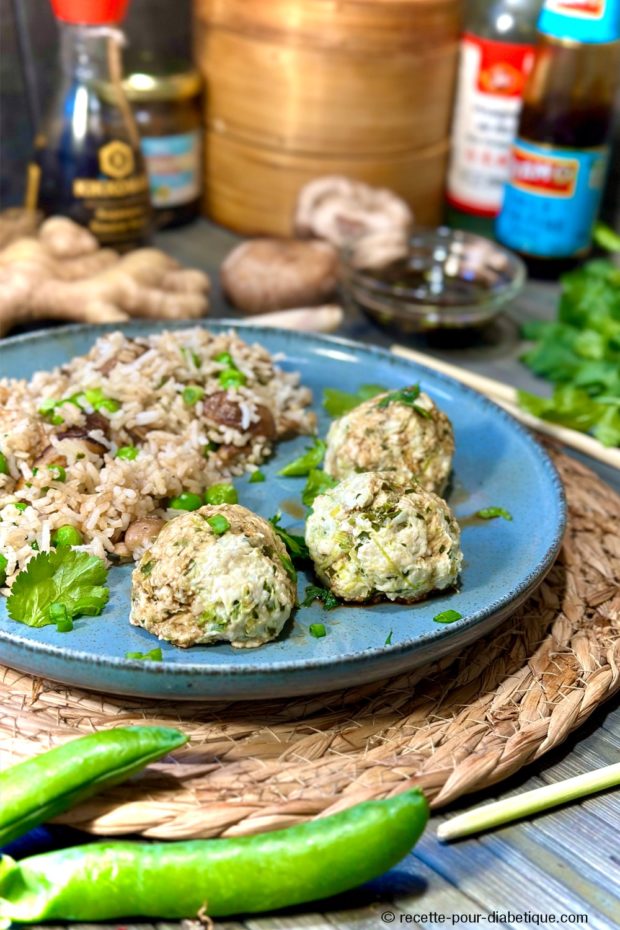 Boulettes Thaï de Poulet Vapeur