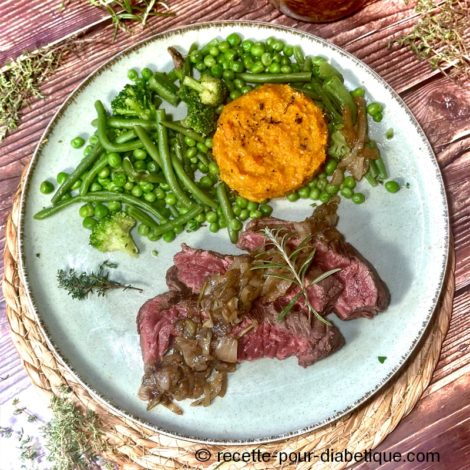 Onglet de Boeuf au confit d'oignons