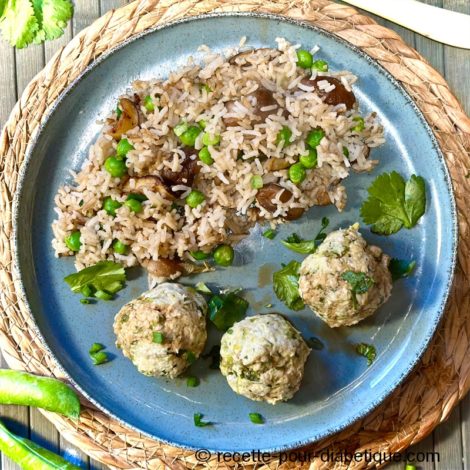 Boulettes Thaï de Poulet Vapeur et Riz Shiitake