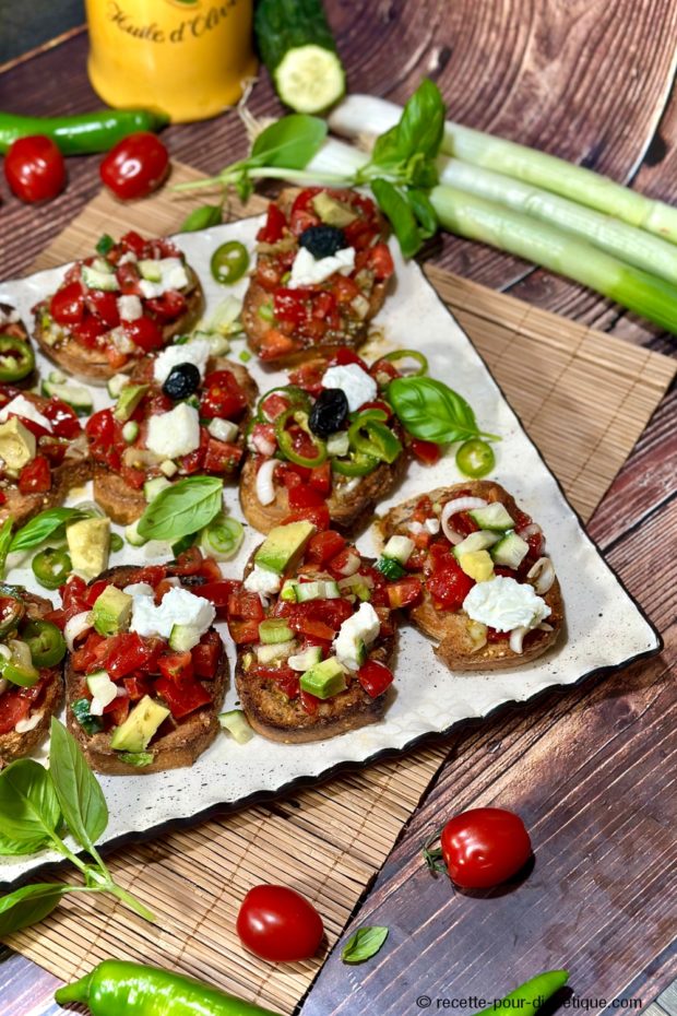 Bruschetta IG Bas au pain complet céréales et graines