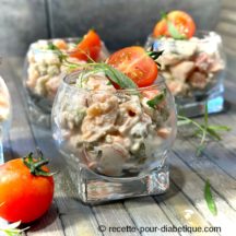 Saumon à la Macédoine et Estragon en Verrines