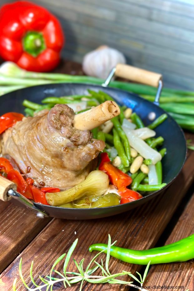 Souris d'agneau aux poivrons