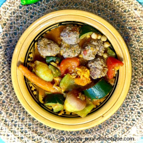 Tajine Boulettes Kefta et légumes