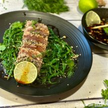 Tataki de Thon à la Salicorne poêlée