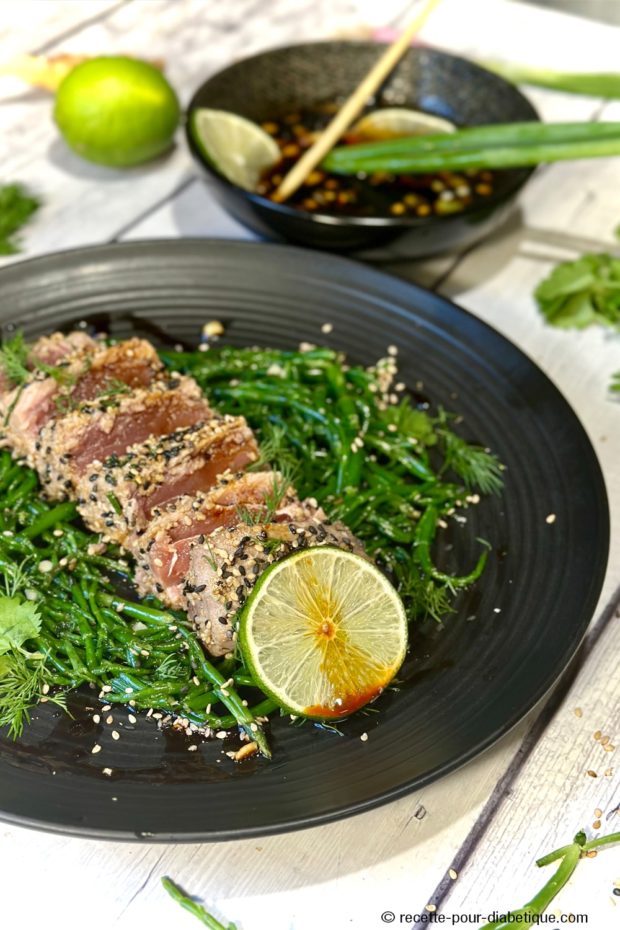 Tataki de Thon à la Salicorne