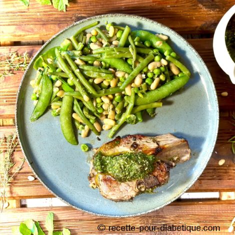 Côte d'agneau au Pesto Menthe