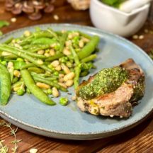 Côte d'agneau au Pesto Menthe