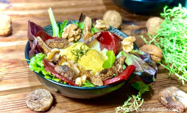 Salade au chèvre chaud et figues
