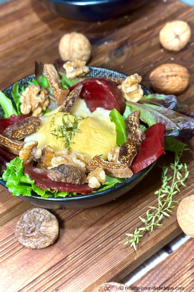 Salade au chèvre chaud et figues
