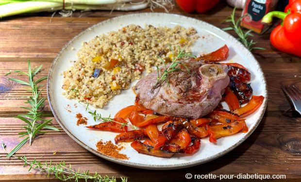 Gigot d'agneau aux poivrons IG Bas