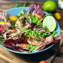 Salade aux encornets rouges