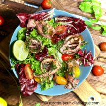 Salade aux encornets rouges