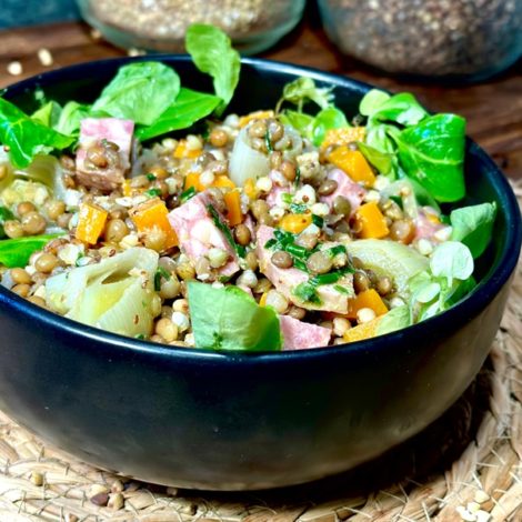 Salade de lentilles au Saucisson Lyonnais
