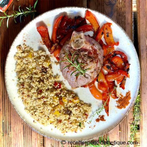 Gigot d'agneau aux poivrons
