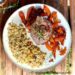 Gigot d'agneau aux poivrons