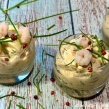 Verrines de Crevettes sauce Cocktail
