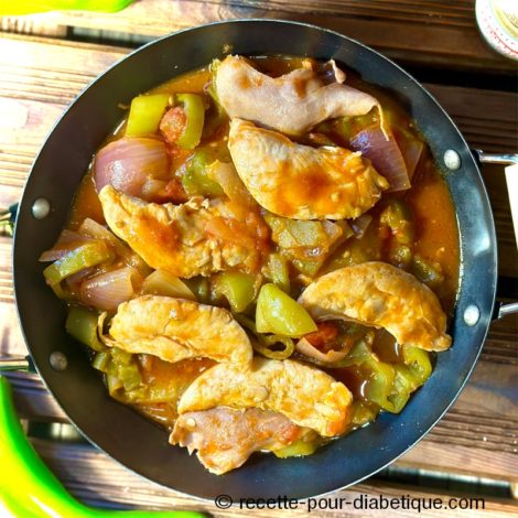 Aiguillettes de Poulet en Piperade