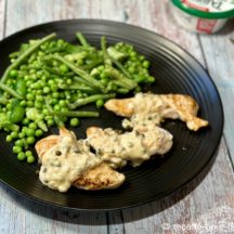 Poulet au fromage Tartare poivré et accompagnement IG Bas