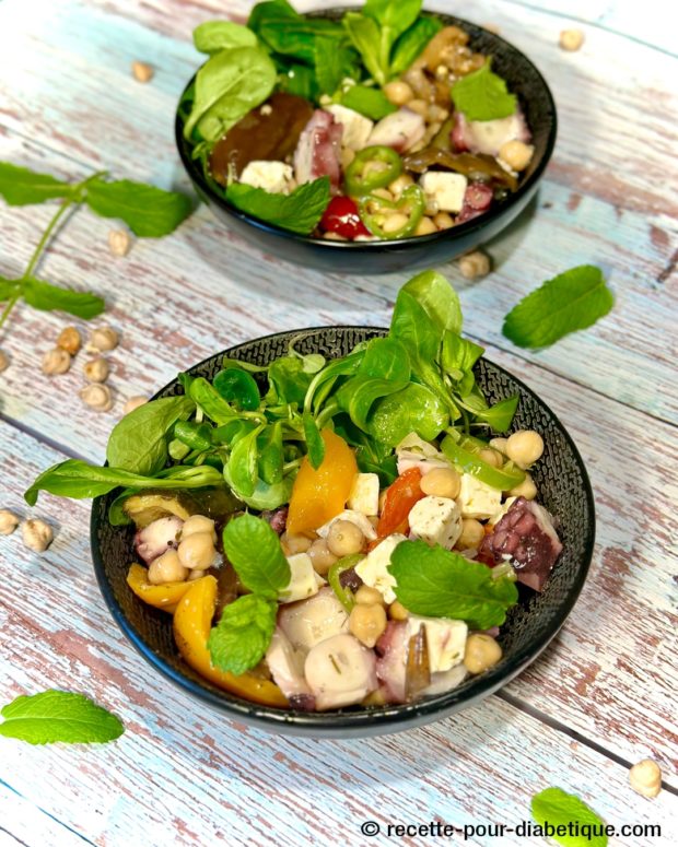 Bowl Grec au Poulpe