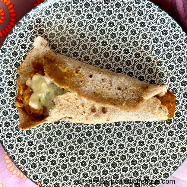Fajitas Indiennes au Curry et Chapatis