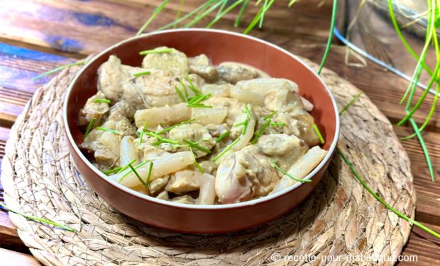 Fricassée de Poulet aux Cèpes