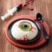 Panna Cotta Oeil ensanglanté d'Halloween