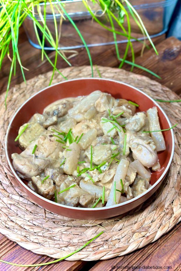 Fricassée de Poulet aux Cèpes