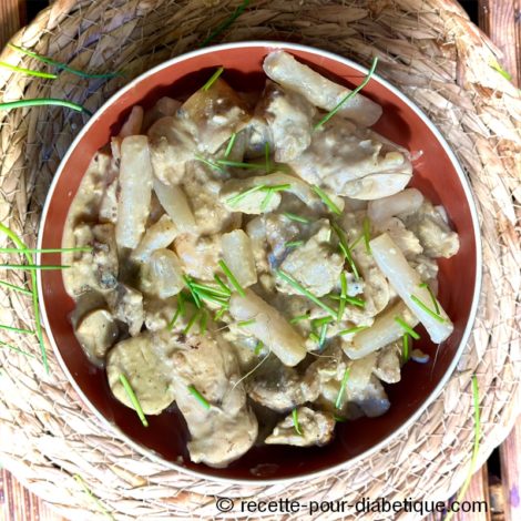 Fricassée de Poulet aux Cèpes