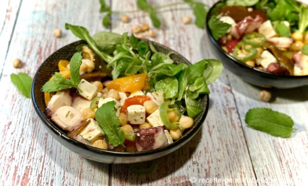 Bowl Grec au Poulpe