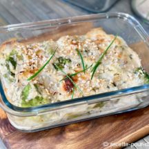 Gratin de Poisson à la Bechamel Ig Bas et aux légumes