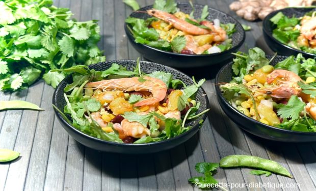 Bowl sans riz aux crevettes