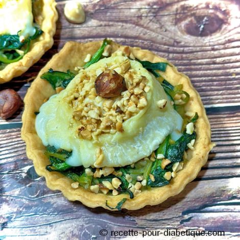 Tartelettes IG Bas aux épinards et fromage de chèvre
