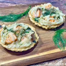Tartelettes Truite (ou saumon) courgette et épinards