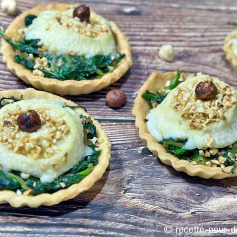 Tartelettes IG Bas aux épinards et fromage de chèvre