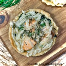 Tartelettes Truite (ou saumon) courgette et épinards