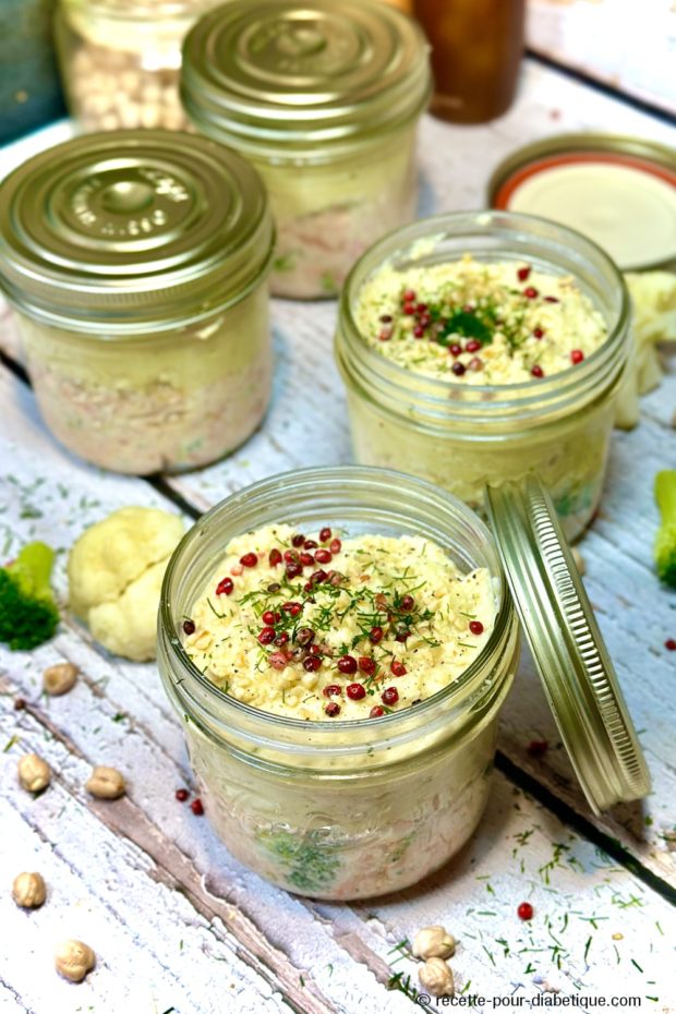 Parmentier Chou-fleur Pois chiches au Saumon