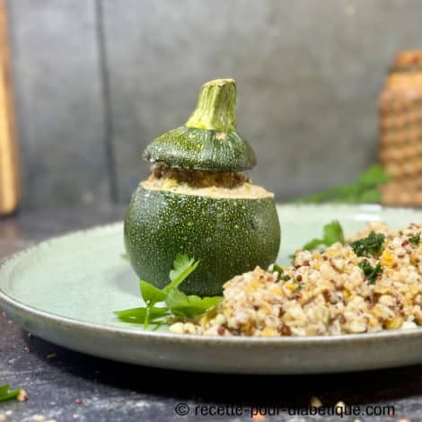 Courgettes Rondes Farcies au Porc et Son d'Avoine