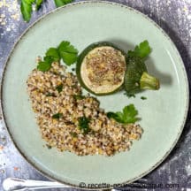 Courgettes Rondes Farcies au Porc et Son d'Avoine