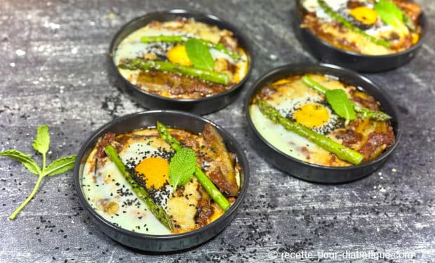 Mini gratins d’aubergines grillées moussaka